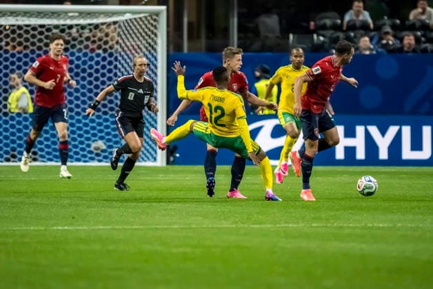June 18, 2026, Atlanta, Georgia, USA: South Africa midfielder Thapelo Maseko (12) plays against Czechia at their FIFA World Cup, WM, Weltmeisterschaft, Fussball First Stage Group A match in ATLANTA, Georgia. The game ends in a 1:1 draw. World Cup: First Stage Group A: Czechia 1:1 South Africa  - ZUMAa161 20260618_aaa_a161_157 Copyright: xWalterxArcex xGMGx