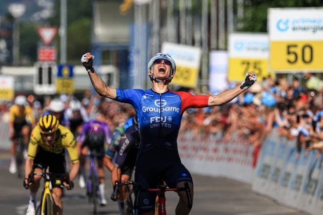 89th Tour De Suisse 2026 - Stage 2 Romain Gregoire of France and Team Groupama - FDJ wins Stage 2 of the 89th Tour de Suisse 2026 in Locarno, Switzerland, on June 18, 2026. Locarno Switzerland  Copyright: xPalxGöllnerx originalFilename:gollner-notitle260618_npXVK.jpg