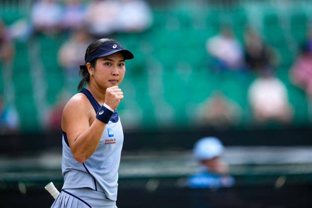 Lexus Nottingham Open - Day Four Aldila Sutjiadi of Indonesia competes during the quarterfinal doubles match at the 2026 Lexus Nottingham Open Women s tennis tournament at the Nottingham Tennis Centre in Nottingham, England, on June 18, 2026. Nottingham Great Britain United Kingdom  Copyright: xOwenxHammondx originalFilename:hammond-2026lexu260618_npRMQ.jpg