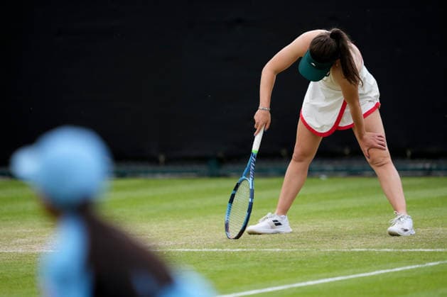 Lexus Nottingham Open - Day Four Maia Lumsden competes during the quarterfinal doubles match at the 2026 Lexus Nottingham Open Women s tennis tournament at the Nottingham Tennis Centre in Nottingham, England, on June 18, 2026. Nottingham Great Britain United Kingdom  Copyright: xOwenxHammondx originalFilename:hammond-2026lexu260618_npZ2G.jpg