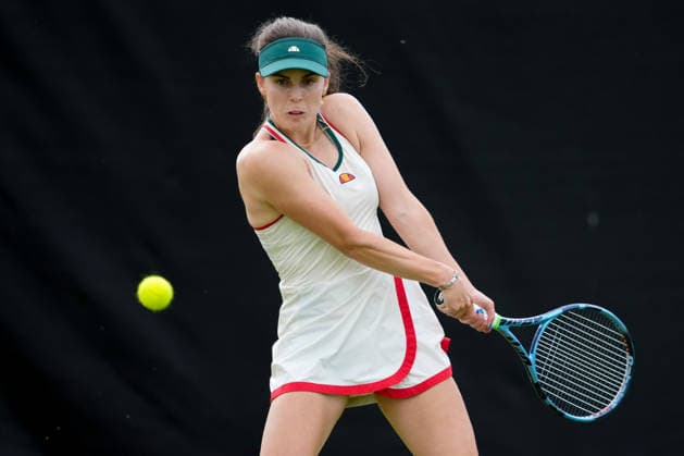 Lexus Nottingham Open - Day Four Maia Lumsden competes during the quarterfinal doubles match at the 2026 Lexus Nottingham Open Women s tennis tournament at the Nottingham Tennis Centre in Nottingham, England, on June 18, 2026. Nottingham Great Britain United Kingdom  Copyright: xOwenxHammondx originalFilename:hammond-2026lexu260618_npW8T.jpg