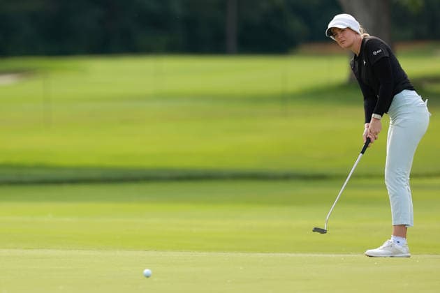 Meijer LPGA, Golf Damen Classic by Simply Give Belmont, MI - JUNE 18: Cassie Porter of Australia putts on the 9th green during the first round of the Meijer LPGA Classic by Simply Give at Blythefield Country Club on June 18, 2026 in Belmont, Michigan. Belmont Michigan United States  Copyright: xAmyxLemusx originalFilename:lemus-meijerlp260618_npOZ5.jpg