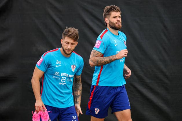 Croatia Training And press conference, PK, Pressekonferenz - FIFA World Cup, WM, Weltmeisterschaft, Fussball 2026 Marco Pasalic and Duje Caleta Car of Croatia during the training session at training centre at Episcopal High School on June 18, 2026 in Alexandria, Virginia.  IgorxKralj PIXSELL