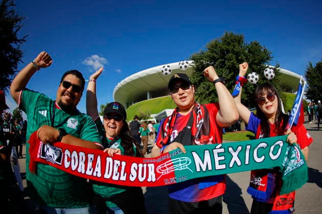 Fans attend the FIFA World Cup, WM, Weltmeisterschaft, Fussball 2026 Mexico vs South Korea match Fans from Mexico arrive for a Group A match in the FIFA World Cup 2026 between Mexico and South Korea in Guadalajara, Mexico, 18 June 2026. GUADALAJARA Mexico  Copyright: xFRANCISCOxGUASCOx