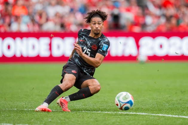 FIFA World Cup, WM, Weltmeisterschaft, Fussball 2026 - Group B - Canada vs Qatar Canada midfielder Nathan-Dylan Saliba in action during the FIFA World Cup 2026 group stage match between Canada and Qatar in Vancouver, Canada, 18 June 2026. VANCOUVER Canada  Copyright: xBOBxFRIDx