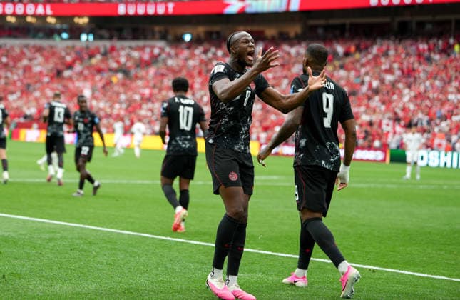 Canada v Qatar - FIFA World Cup, WM, Weltmeisterschaft, Fussball 2026 - Group B VANCOUVER, CANADA - JUNE 18: Canada s Ismael Kone (8) celebrates after his team scored during the 2026 FIFA World Cup Group B match between Canada and Qatar at BC Place Stadium in Vancouver, Canada, on June 18, 2026. Ercin Erturk Anadolu Vancouver Canada. Editorial use only. Please get in touch for any other usage.  Copyright: x2026xAnadoluxErcinxErturkx