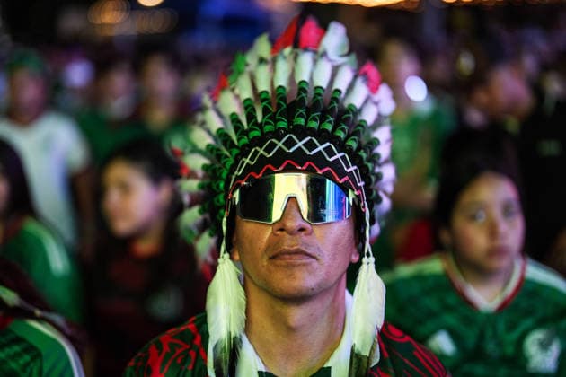 Fans celebrate Mexico s victory at FIFA Fan Festival in Houston HOUSTON, UNITED STATES - JUNE 18: Soccer fans celebrate after watching Mexico defeat South Korea in the 2026 FIFA World Cup, WM, Weltmeisterschaft, Fussball Group A match on a giant screen at the FIFA Fan Festival in Houston, Texas, United States, on June 18, 2026. Hakan Akgun Anadolu Texas United States. Editorial use only. Please get in touch for any other usage.  Copyright: x2026xAnadoluxHakanxAkgunx