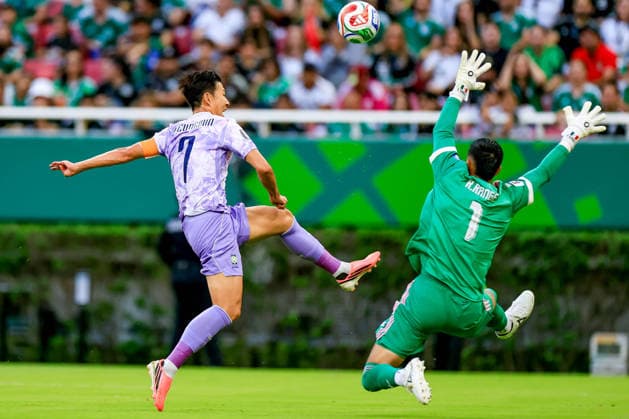 FIFA WORLD CUP 2026 MEXICO VS SOUTH KOREA FIFA WORLD CUP 2026 MEXICO VS SOUTH KOREA MEXICO VS SOUTH KOREA 06 18 2026 GUADALAJARA, JALISCO Action photo of Son Heung-min (7) of South Korea and Raúl Rangel (R) of Mexico during the Round 1 Group A match of the 2026 FIFA World Cup, held at the Estadio Guadalajara in Guadalajara, Jalisco Action photo of Son Heung-min (No. 7) of South Korea and Raúl Rangel (R) of Mexico during a Round 1 Group A match of the 2026 FIFA World Cup, held at the Estadio Guadalajara in Guadalajara, Jalisco PHOTO BY IMAGENSHOP PHOTO AGENCY GUADALAJARA JALISCO MEXICO,detected_source_language Copyright: xJORGExREYESx