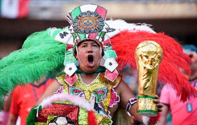 (260619) -- GUADALAJARA, June 19, 2026 -- A fan of Mexico cheers before a group A match between Mexico and South Korea at the 2026 FIFA World Cup, WM, Weltmeisterschaft, Fussball at Guadalajara Stadium in Guadalajara, Mexico, June 18, 2026. (Photo by Xinhua) (SP)MEXICO-GUADALAJARA-FOOTBALL-FIFA WORLD CUP-GROUP A-MEX VS KOR MartinxZabala 