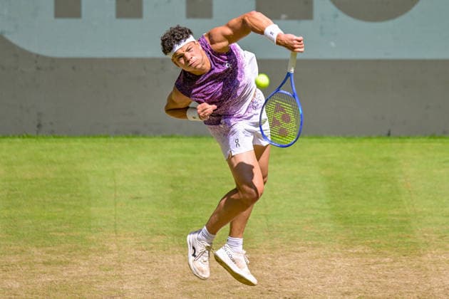 Ben Shelton USA June 19, 2026 ¢ Tennis ¢ TERRA WORTMANN OPEN ¢ ATP 500, heristo arena Halle Westfalen, TERRA WORTMANN OPEN, North Rhine-Westphalia, Germany,detected_source_language Copyright: xpepphotox xPeterxEppingerx pep00321, pep_20260619_hm_375333