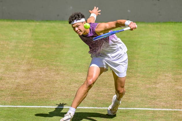 Ben Shelton USA June 19, 2026 ¢ Tennis ¢ TERRA WORTMANN OPEN ¢ ATP 500, heristo arena Halle Westfalen, TERRA WORTMANN OPEN, North Rhine-Westphalia, Germany,detected_source_language Copyright: xpepphotox xPeterxEppingerx pep00321, pep_20260619_hm_375352