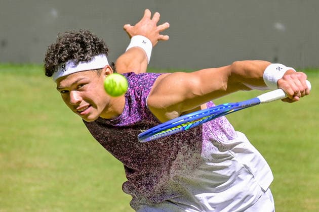 Ben Shelton USA June 19, 2026 ¢ Tennis ¢ TERRA WORTMANN OPEN ¢ ATP 500, heristo arena Halle Westfalen, TERRA WORTMANN OPEN, North Rhine-Westphalia, Germany,detected_source_language Copyright: xpepphotox xPeterxEppingerx pep00321, pep_20260619_hm_375352