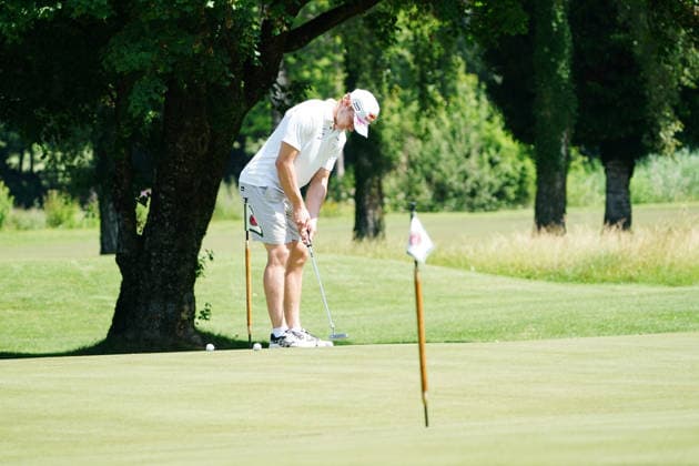 19.06.2026 Unterseen BE Schweiz20. Jubilaeumsausgabe der Swiss-Ski Golf Trophy im Golfclup Interlaken - Unterseehen. Bild Marco Odermatt Skirennfahrer SUI *** June 19, 2026, Unterseen, BE, Switzerland 