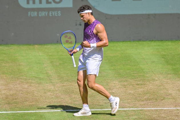 Ben Shelton USA June 19, 2026 ¢ Tennis ¢ TERRA WORTMANN OPEN ¢ ATP 500, heristo arena Halle Westfalen, TERRA WORTMANN OPEN, North Rhine-Westphalia, Germany,detected_source_language Copyright: xpepphotox xPeterxEppingerx pep00321, pep_20260619_hm_375377