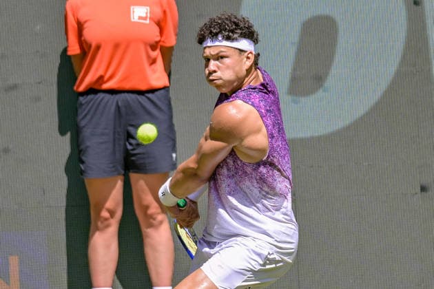 Ben Shelton USA June 19, 2026 ¢ Tennis ¢ TERRA WORTMANN OPEN ¢ ATP 500, heristo arena Halle Westfalen, TERRA WORTMANN OPEN, North Rhine-Westphalia, Germany,detected_source_language Copyright: xpepphotox xPeterxEppingerx pep00321, pep_20260619_hm_375462