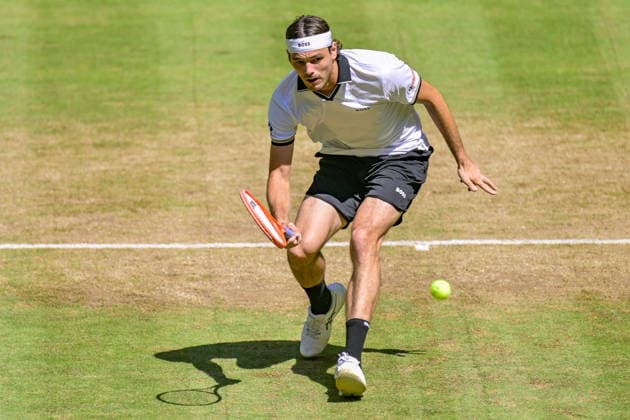 Taylor Fritz USA June 19, 2026 ¢ Tennis ¢ TERRA WORTMANN OPEN ¢ ATP 500, heristo arena Halle Westfalen, TERRA WORTMANN OPEN, North Rhine-Westphalia, Germany,detected_source_language Copyright: xpepphotox xPeterxEppingerx pep00321, pep_20260619_hm_375283