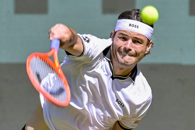Taylor Fritz USA June 19, 2026 ¢ Tennis ¢ TERRA WORTMANN OPEN ¢ ATP 500, heristo arena Halle Westfalen, TERRA WORTMANN OPEN, North Rhine-Westphalia, Germany,detected_source_language Copyright: xpepphotox xPeterxEppingerx pep00321, pep_20260619_hm_375295