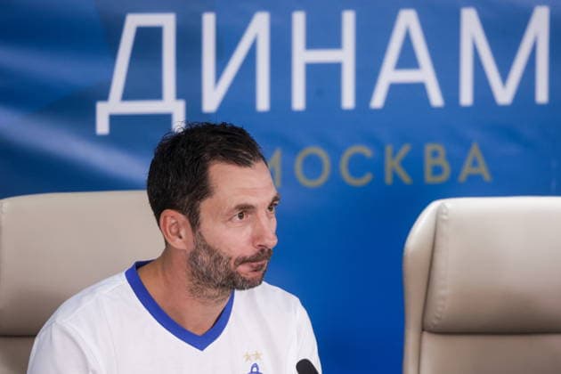 RUSSIA, KHIMKI - JUNE 19, 2026: FC Dynamo Moscow s head coach Sandro Schwarz at a press conference, PK, Pressekonferenz at the Novogorsk-Dynamo training centre in Khimki near Moscow. Mikhail Sinitsyn TASS  94017787