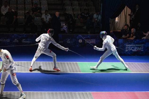 June 19, 2026, Antony, Hauts-De-Seine, France: Paris, France: Italy defeated Poland in the quarterfinals of the team men s o po e event at the European Fencing Championships in Antony. Antony France - ZUMAp284 20260619_zip_p284_018 Copyright: xMickaelxPintax