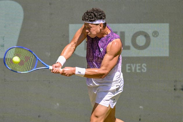 Ben Shelton USA June 19, 2026 ¢ Tennis ¢ TERRA WORTMANN OPEN ¢ ATP 500, heristo arena Halle Westfalen, TERRA WORTMANN OPEN, North Rhine-Westphalia, Germany,detected_source_language Copyright: xpepphotox xPeterxEppingerx pep00321, pep_20260619_hm_375449