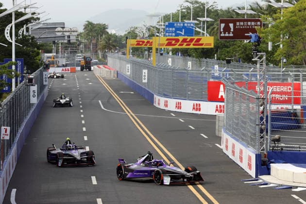 Pascal Wehrlein (GER) and Nico Mueller (SUI), both driving Porsches, Free Practice 1, Sanya E-Prix, China, June 19, 2026, Hainan Island, China, FIA Formula E World Championship Season 12,,detected_source_language