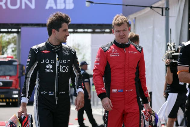 Mitch Evans (NZL) in a Jaguar and Nick Cassidy (NZL) in a Citroën after Free Practice 1, Sanya E-Prix, China, June 19, 2026, Hainan Island, China, FIA Formula E World Championship Season 12,,detected_source_language
