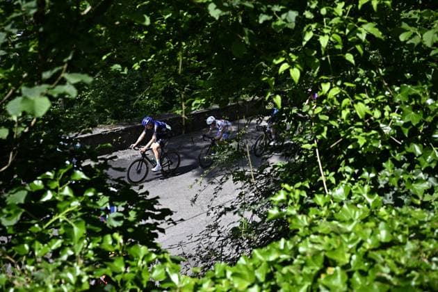 The pack of riders pictured in action during stage 3 of the Baloise Belgium Tour cycling race, 173km from and to Durbuy, on Friday 19 June 2026. The Baloise Belgium Tour takes place from 17 to 21 June. JASPERxJACOBS  x178270013x