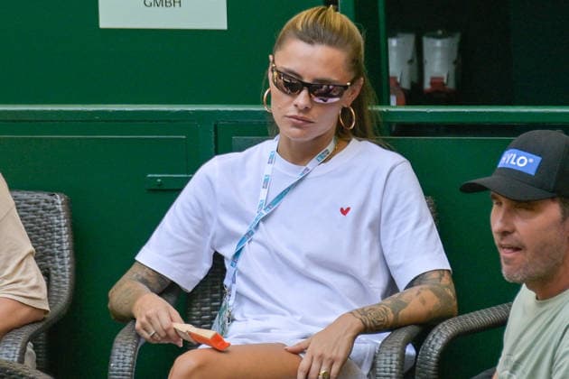 Sophia Thomalla, Alexander Zverevs girlfriend, June 19, 2026 ¢ Tennis ¢ TERRA WORTMANN OPEN ¢ ATP 500, heristo arena Halle Westfalen, TERRA WORTMANN OPEN, North Rhine-Westphalia, Germany,detected_source_language Copyright: xpepphotox xPeterxEppingerx pep00321, pep_20260619_hm_375618