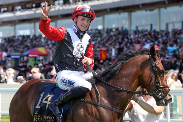 June 19, 2026, Ascot, Windsor, GBR Libertango with Billy Loughnane aboard after winning the Albany Stakes at Ascot Racecourse Horse, Jockey, Libertango, Loughnane, Victory 260619D508ROYAL ASCOT JPG,detected_source_language