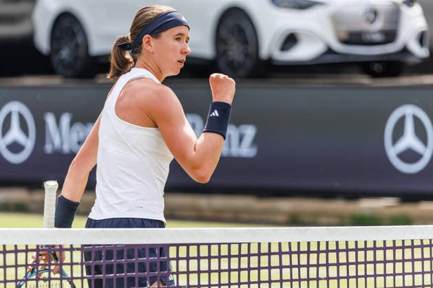 Berlin, June 15, 2026, Tennis VANDA Pharmaceuticals BERLIN TENNIS OPEN 2026 at Steffi Graf Stadium Women’s Singles A Sabalenka vs. Bartunkova (CZE) Nikola Bartunkova returns a ball VANDA Pharmaceuticals BERLIN TENNIS OPEN 2026,detected_source_language