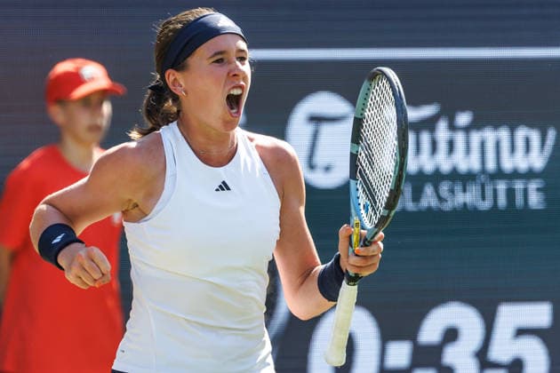 Berlin, June 15, 2026, Tennis VANDA Pharmaceuticals BERLIN TENNIS OPEN 2026 at Steffi Graf Stadium Women’s Singles A Sabalenka vs. Bartunkova (CZE) Nikola Bartunkova celebrates winning the set at the VANDA Pharmaceuticals BERLIN TENNIS OPEN 2026,detected_source_language