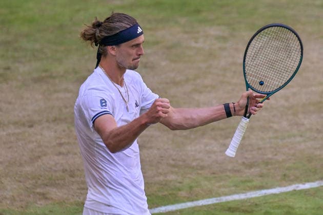 Alexander Zverev GER Victory Celebration Victory Celebration Emotion Joy June 19, 2026 ¢ Tennis ¢ TERRA WORTMANN OPEN ¢ ATP 500, heristo arena Halle Westfalen, TERRA WORTMANN OPEN, North Rhine-Westphalia, Germany,detected_source_language Copyright: xpepphotox xPeterxEppingerx pep00321, pep_20260619_hm_375674