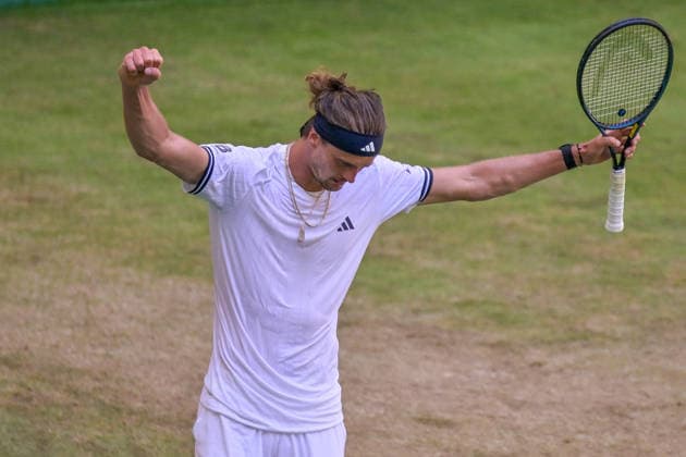 Alexander Zverev GER Victory Celebration Victory Celebration Emotion Joy June 19, 2026 ¢ Tennis ¢ TERRA WORTMANN OPEN ¢ ATP 500, heristo arena Halle Westfalen, TERRA WORTMANN OPEN, North Rhine-Westphalia, Germany,detected_source_language Copyright: xpepphotox xPeterxEppingerx pep00321, pep_20260619_hm_375668