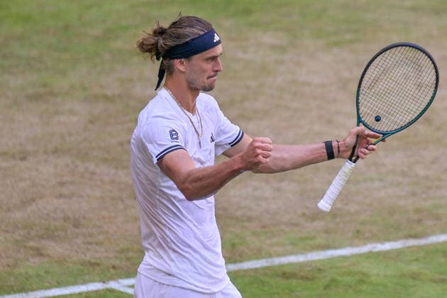 Alexander Zverev GER Victory Celebration Victory Celebration Emotion Joy June 19, 2026 ¢ Tennis ¢ TERRA WORTMANN OPEN ¢ ATP 500, heristo arena Halle Westfalen, TERRA WORTMANN OPEN, North Rhine-Westphalia, Germany,detected_source_language Copyright: xpepphotox xPeterxEppingerx pep00321, pep_20260619_hm_375676