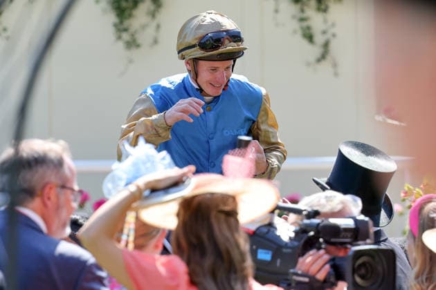 June 19, 2026, Ascot, Windsor, GBR Jockey James McDonald in the crowd after winning the Duke of Edinburgh Stakes at Ascot Racecourse Jockey, McDonald, spectators, visitors, audience 260619D539ROYAL ASCOT JPG,detected_source_language