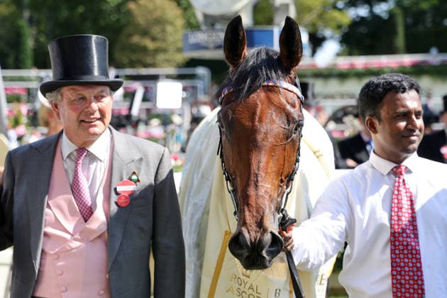 June 19, 2026, Ascot, Windsor, GBR Opportunity with trainer William Haggas after winning the Duke of Edinburgh Stakes at Ascot Racecourse Horse, Trainer, Opportunity, Haggas, Victory 260619D541ROYAL ASCOT JPG,detected_source_language
