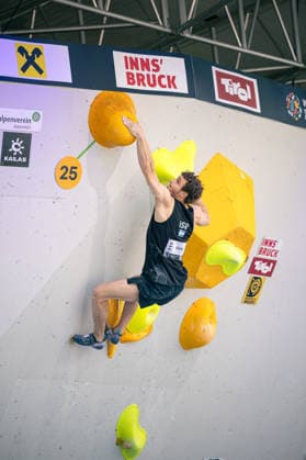 June 19, 2026 Climbing Bouldering World Climbing Series Innsbruck 2026 Mens Semifinals Adi Bark ISR Innsbruck Climbing Center Innsbruck Austria,detected_source_language