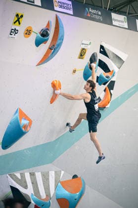 June 19, 2026 Climbing Bouldering World Climbing Series Innsbruck 2026 Mens Semifinals Adi Bark ISR Innsbruck Climbing Center Innsbruck Austria,detected_source_language