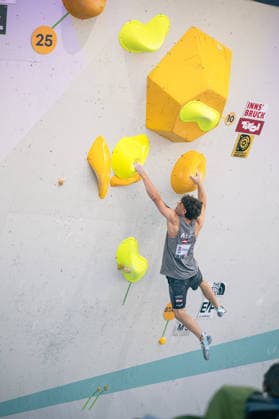 June 19, 2026 Climbing Bouldering World Climbing Series Innsbruck 2026 Mens Semifinals Timo Uznik (AUT) Innsbruck Climbing Center Innsbruck, Austria,detected_source_language