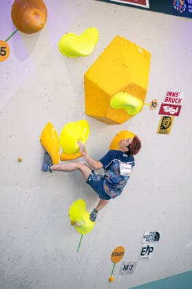 June 19, 2026 Climbing Bouldering World Climbing Series Innsbruck 2026 Mens Semifinals Rei Kawamata (JPN) Innsbruck Climbing Center, Innsbruck, Austria,detected_source_language
