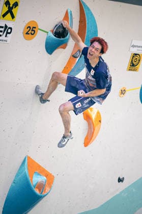 June 19, 2026 Climbing Bouldering World Climbing Series Innsbruck 2026 Mens Semifinals Rei Kawamata (JPN) Innsbruck Climbing Center Innsbruck, Austria,detected_source_language