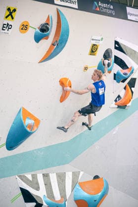 June 19, 2026 Climbing Bouldering World Climbing Series Innsbruck 2026 Mens Semifinals Maximillian Milne GBR Innsbruck Climbing Center Innsbruck, Austria,detected_source_language