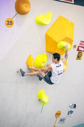 June 19, 2026 Climbing Bouldering World Climbing Series Innsbruck 2026 Mens Semifinals Jongwon Chon KOR Innsbruck Climbing Center Innsbruck, Austria,detected_source_language