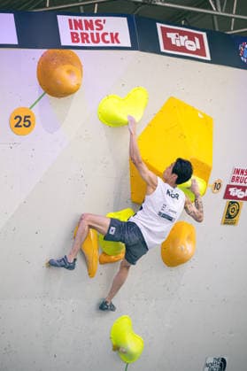June 19, 2026 Climbing Bouldering World Climbing Series Innsbruck 2026 Mens Semifinals Jongwon Chon KOR Innsbruck Climbing Center Innsbruck, Austria,detected_source_language