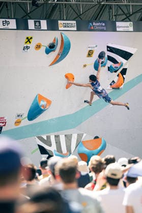 June 19, 2026 Climbing Bouldering World Climbing Series Innsbruck 2026 Mens Semifinals Sorato Anraku JPN Innsbruck Climbing Center Innsbruck, Austria,detected_source_language