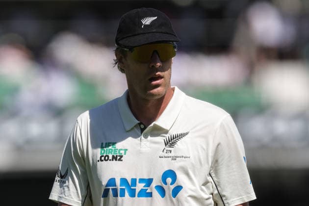 England v New Zealand - 2nd Rothesay Test Match: Day Three Kyle Jamieson of New Zealand during the second Rothesay Test Match Day 3 between England and New Zealand at The Kia Oval in London, United Kingdom, on June 19, 2026. London London United Kingdom  Copyright: xNewsxImagesx originalFilename:cosgrove-2ndrothe260619_np8VL.jpg