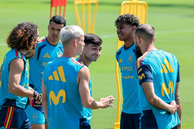 Spanish national soccer team players during the teams s training session in Chattanooga (Tennessee), 19 June 2026. Spanish national soccer team training session in US !ACHTUNG: NUR REDAKTIONELLE NUTZUNG!  Copyright: xLavandeiraxjrx GRAF1553 20260619-55020648905_1
