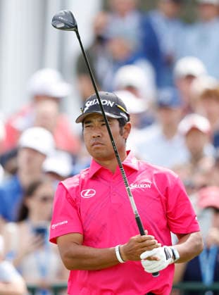 Hideki Matsuyama of Japan tees off on the 1st hole during the second round of the 126th U.S. Open Golf Championship at Shinnecock Hills Golf Club in Southampton, NY, on Friday, June 19, 2026.  NYC20260619833 JOHNxANGELILLO