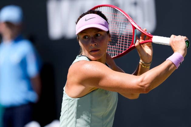 Lexus Nottingham Open - Day Five Tatjana Maria in action during her quarter-final singles match at the 2026 Lexus Nottingham Open Women s tennis tournament at the Nottingham Tennis Centre in Nottingham, England, on June 19, 2026. Nottingham Great Britain United Kingdom  Copyright: xOwenxHammondx originalFilename:hammond-2026lexu260619_np5T4.jpg