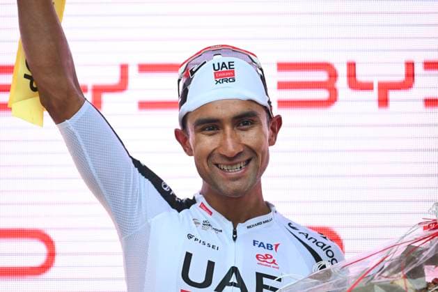 Tour de Suisse 2026 Stage 3 BAD RAGAZ, SWITZERLAND - JUNE 19 : Narvaez Jhonatan (ECU) of UAE Team Emirates XRG winner during stage 3 of the 89th edition of Tour de Suisse an UCI World Tour 2.UWT cycling road race stage for Men Elite of 157.9 km with start in Bad Ragaz and finish in Bad Ragaz on June 19, 2026 in Bad Ragaz, Switzerland, 19 06 2026 ( Motordriver Guy De Vuyst - Bad Ragaz Switzerland  Copyright: xVincentxKalutx